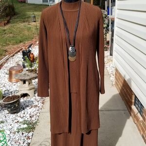 Women's 3 piece set Marc New York sz small brown